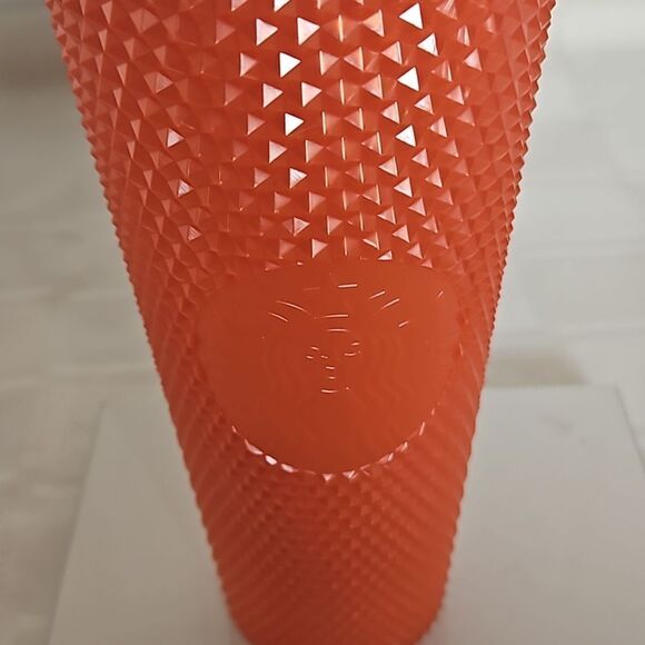 Starbucks Studded Cold Cup Venti Tumbler 24oz Orange - Picture 15 of 16